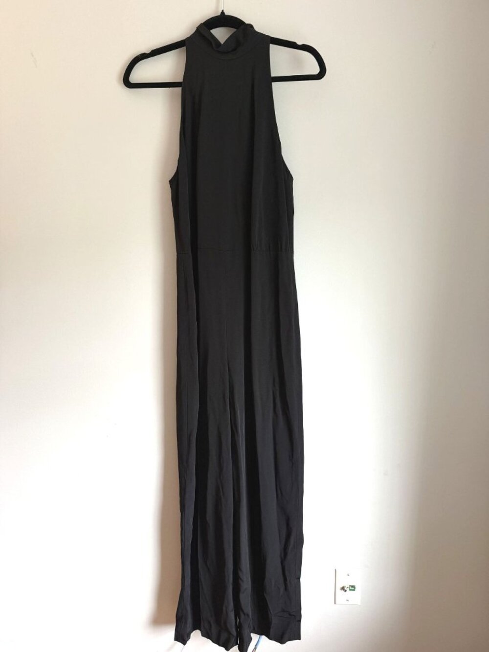 NEW Theory Black Sleeveless Mock Neck Romper Jumpsuit Size US 4 $395 SAMPLE [jb] - Picture 3 of 7